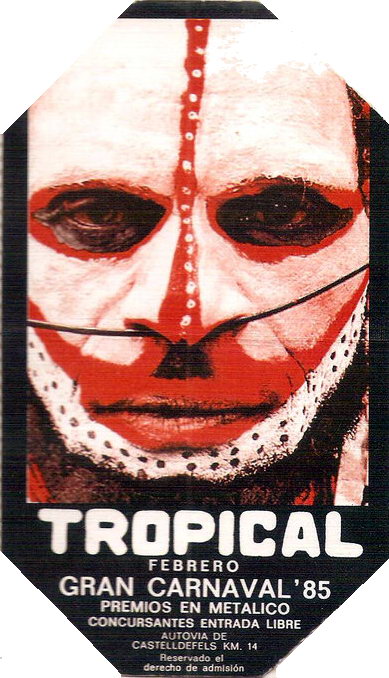 Carnaval celebrado en la Discoteca Tropical de Gav Mar (Febrero de 1985)
